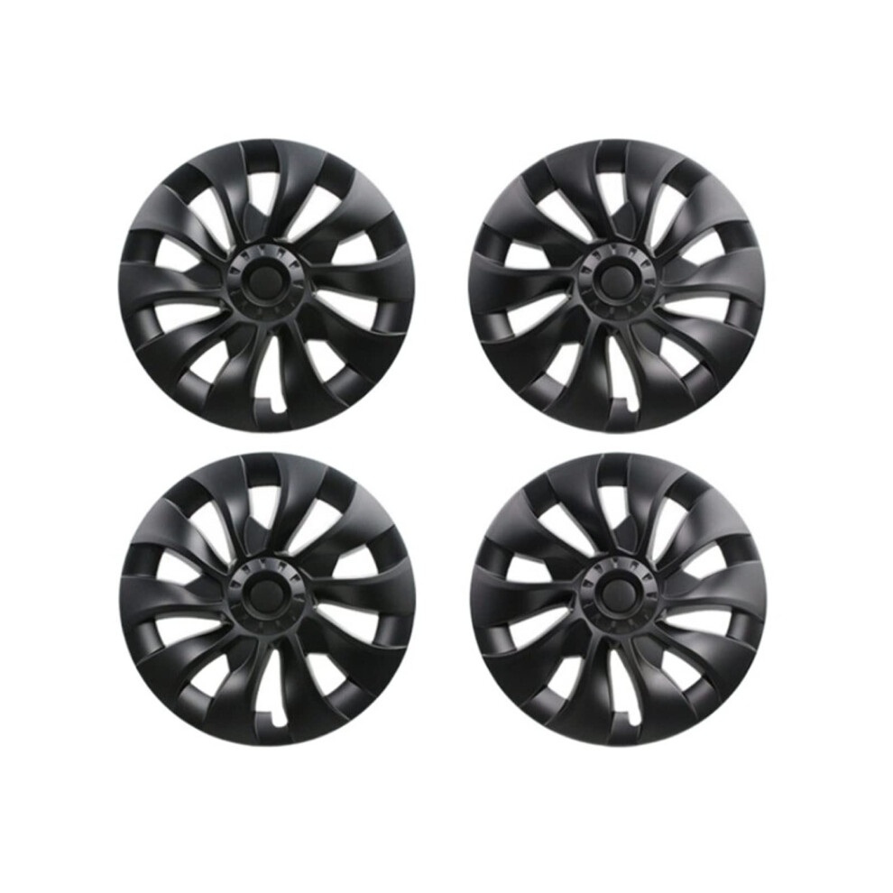 18 Inch Matte Wheel Cover For Tesla Model 3, Hubcap Replacement With Scratch Protection Black 9070919160646