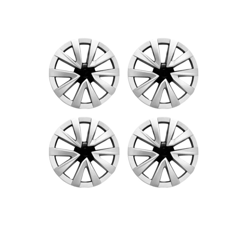 Hub Caps 18 Inch Wheel Covers For Tesla Model 3 20182023 Sporty Upgrade Full Rim Protection Silver 9070919160905