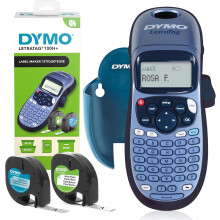 Dymo LetraTag LT-100H Label Maker Starter Kit | Handheld Label Maker Machine | with Paper & Clear Plastic Label Tape | Ideal for Office or Home