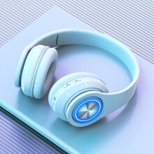 Blukids 2024 Bluetooth Headphones with LED Light, Noise Reduction, Bluetooth 5.3, Over-Ear, Deep Bass, HiFi Sound, 7H Playtime