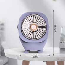 YOBOLK Mini Fan Portable, 2 Speed High Wind, Silent & Compact, USB Charging, Dormitory Desktop Fan, Soft & Cute Design