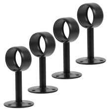 4pcs Ceiling Curtain Rod Bracket Curtain Rod Holder Stainless Steel Ceiling Curtain Rods Hangers