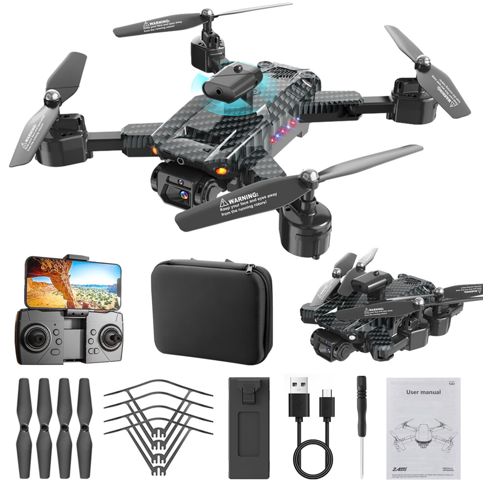 Drone With Camera,Foldable Fpv Drone With Electrionic Regulation Dual 1080P Wifi Camera ; Gesture Control Rc Quadcopter For Kids Adults Sensor 9389440431294