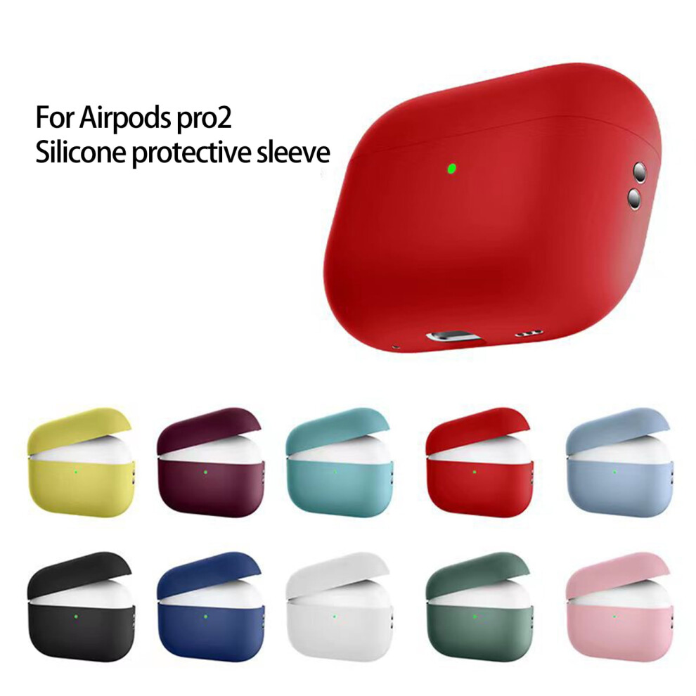 Susuchens Earbud Protective Sleeve Shock-Proof Anti-Drop Soft Silicone Wireless Earphone Protector For Compatible With Airpods Pro 2 Red 9389440432215