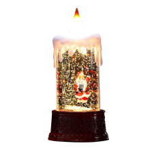 XIUH Christmas Snow Globe - LED Glittering Santa Decoration, 90ml, compatible with home night lighting