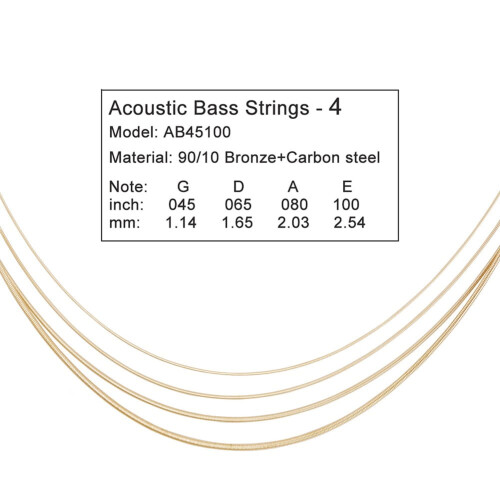 4String Acoustic Bass Strings Replacement Accessories Brass String 045-100 Gauge 1