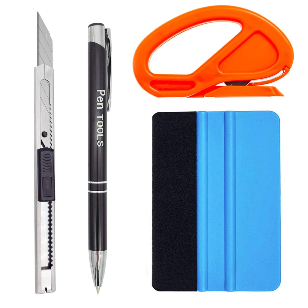 Vinyl Wrap Tool Kit With Felt Squeegee And Cutter For Bubble Car Wrap And Window Tint 9174973133759