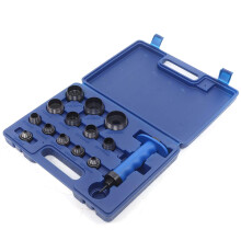 14Pcs Gasket Hole Rubber Cutter, 5-32mm Hollow Punch Tool Set Leather Kit with Storage Box for Cutting Plastic, Rubber, Leather