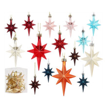 SUSUchens 12Pcs Christmas Tree Irregular Pendants Bright Color Shiny Electroplated Hanging Decorations Photography Props Light Coffee