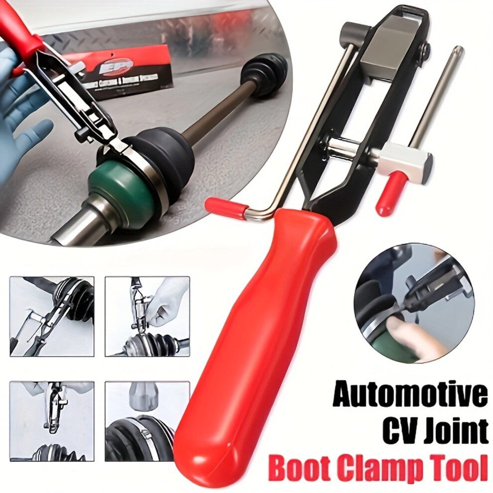Stainless Steel 10Pcs Cv Joint Boot Clamp Pliers With 8Pcs Cv Boot Clamps And Automotive Hose Axle Pliers 9110895420263