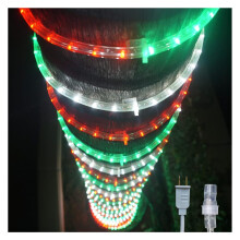 540 LED 50ft Patriotic Rope Lights in Green, Red, White for CA, Mexico, Italy Theme - Outdoor Patio, Trees, Party Decor (Compatible with)