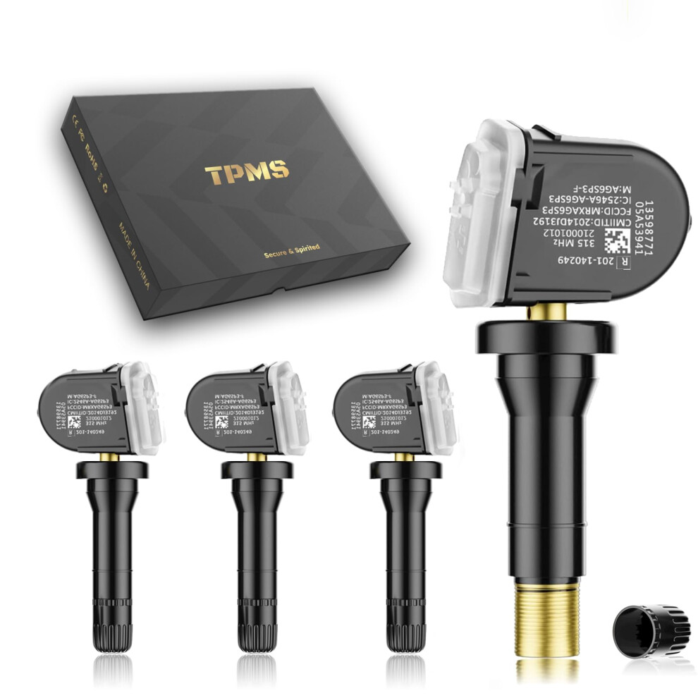 Tpms Sensor 315Mhz Oem Replacement For Chevrolet Gmc Cadillac, Accurate Pressure Monitoring, 4Pcs 9070919161865