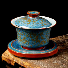 160ml Jingdezhen Gaiwan Kung Fu Tea Set Handmade Ceramic Tea Cup with Lid for Brewing