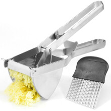 Stainless Steel Potato Ricer with Cutter, Rust Resistant Dishwasher Safe Press for Home and Commercial Use