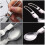 8 Pcs Stainless Steel Folding Spoon Foldable Fork Flatware and Camping Spork Portable 304 3