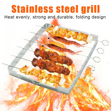 LOOPSUN Valentines Day Savings Clearance 2024! Stainless Steel Shish Kebab Set Barbecue Bbq Metal Skewers For Grilling