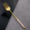 Stainless Steel Gilded Forks with Ceramic Handle,for Home Tableware 2