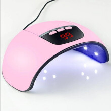 3pc 54W Plastic Nail Dryer LED UV Lamp for Curing Nail Gel Polish Fast-Dry USB Interface Pink 18x14x7cm