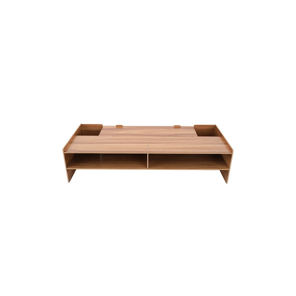 Monitor Stand Computer Desk Laptop Shelf Desk Mount Holder Storage Rack (Cherry Wood) 9389440730816