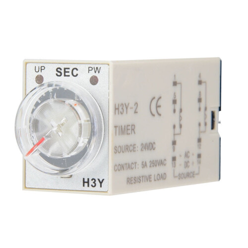 Time Control Switch, 8Pins Time Delay Delay Timer AC 24V Time Switch 24V Time Relay Adjustable Industrial(10S) 2
