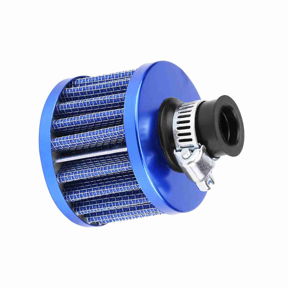 12Mm Universal Car Intake Filter Kit With Breather Cover For Cold Air Blue 8771382808431