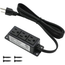 Surface Mounted Power Strip 3 AC Grounded Outlets Mountable Power Strip Socket Adapt to Deak Conference Table Wall