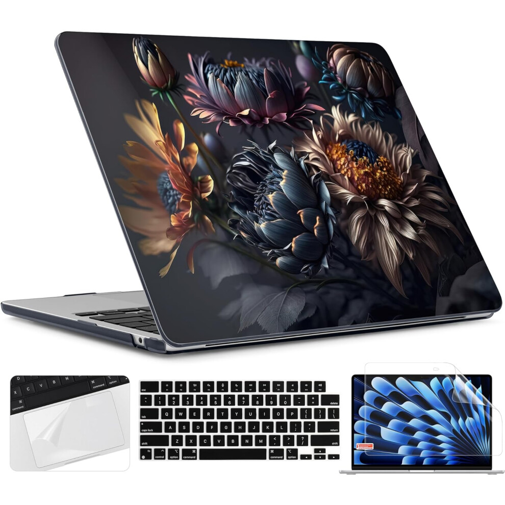 For M3 M2 Macbook Air 15 Inch Case 2024 2023 A3114 A2941 With Touch Id, Hard Shell Cover With Screen 9110895422557