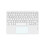 10inches Touchpad Bluetooth Keyboard Compatible with Windows, IPadOS, Android, and IOS English White 1