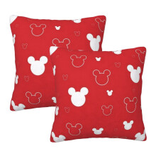 Mickey Mouse Throw Pillow Covers, Pack of 2 Pillowcases for Sofa Bed Living Room 22"X22"