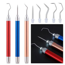 ckepdyeh 3 Pcs LED Weeding Tools for Vinyl, Vinyl Weeding Tool with Light with Pin and Hook, for Crafting, , DIYs