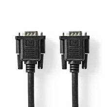 VGA cable | VGA male | VGA female | Nickel plated | Maximum resolution: 1280x800 | 2.00 m | Round | ABS | Black | Mark