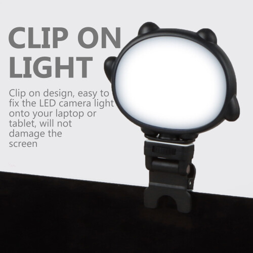 Small Camera Light Video Conference Photography Portable Adjustable LED Plastic 1