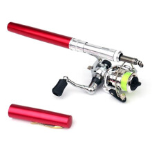 Hot 2025 1M/1.4M Pocket Fishing Rod Reel Combo Mini Pen Fishing Rod Kit Telescopic Fish Red ed ed 1M