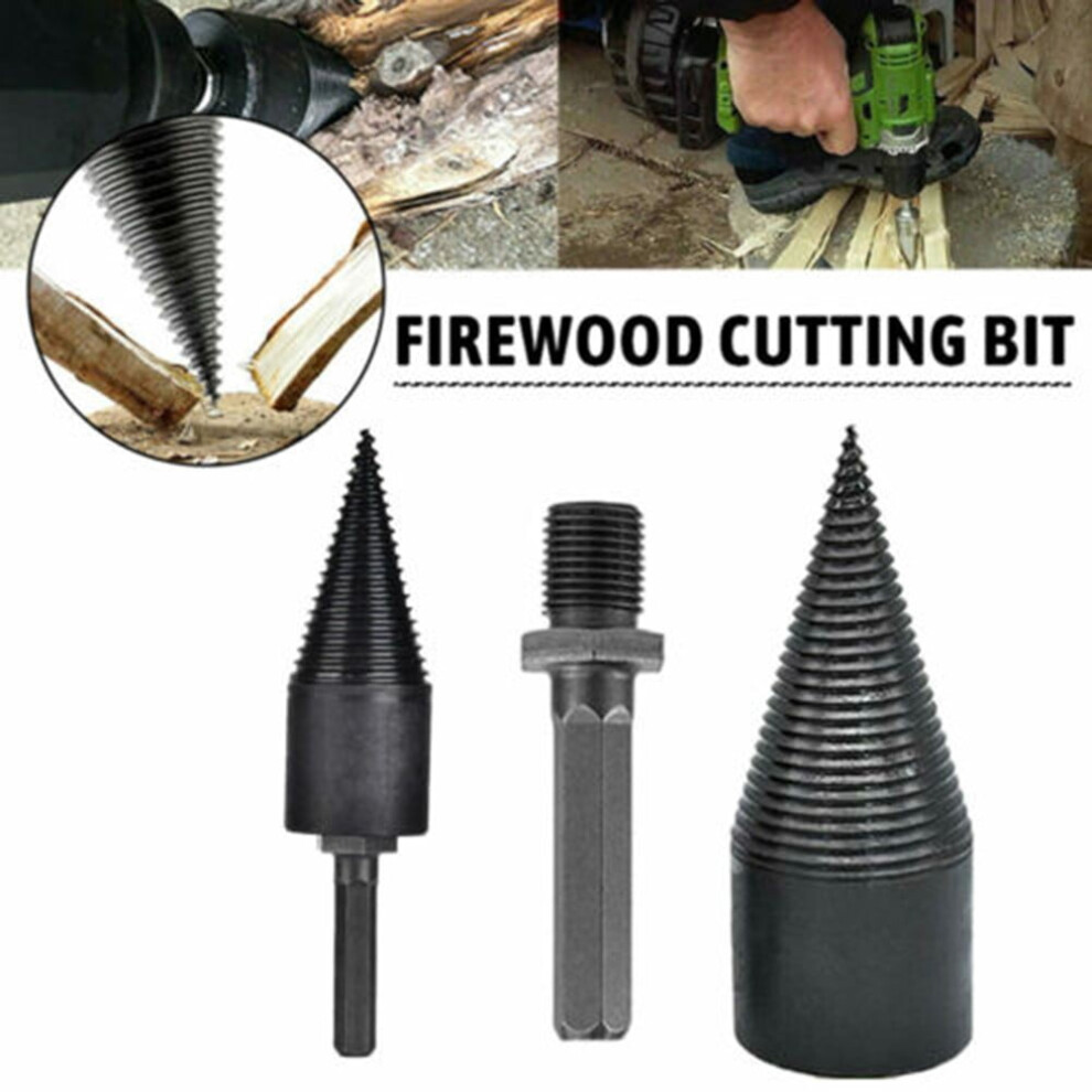 Benafini High Speed Firewood Drill Bit Wood Splitter Screw Splitting Cone Driver 9110895426555
