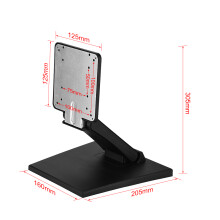 Schreibtischhalterung für 10-24" flache LED LCD-Monitore, max. 10 kg, VESA 75x75/100x100, schwarz