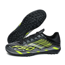 (DF002S-heise, 43) Men's TF Broken Studs Soccer Cleats, Fashion Sports Shoes for Outdoor & Casual Wear