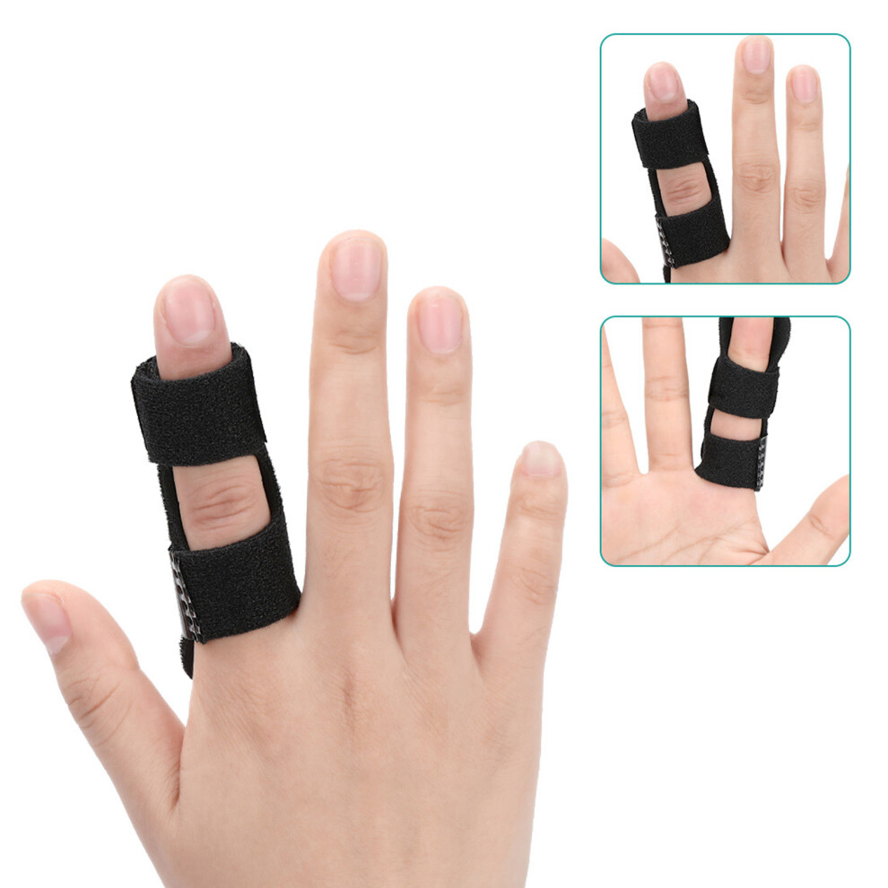 Black Adjustable Aluminium Finger Splint For Injury Recovery, Free Size