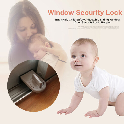 Secure Sliding Window Door Child Lock Adjustable from 4cm to 2.5cm 2