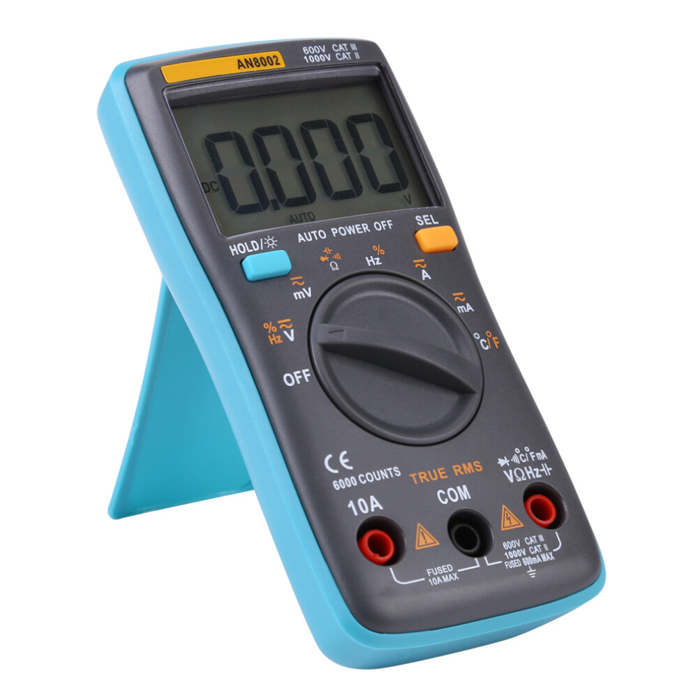 Aneng An8002 True Rms Digital Multimeter 6000 Counts Ac/Dc Voltage Ohm 8781382809727
