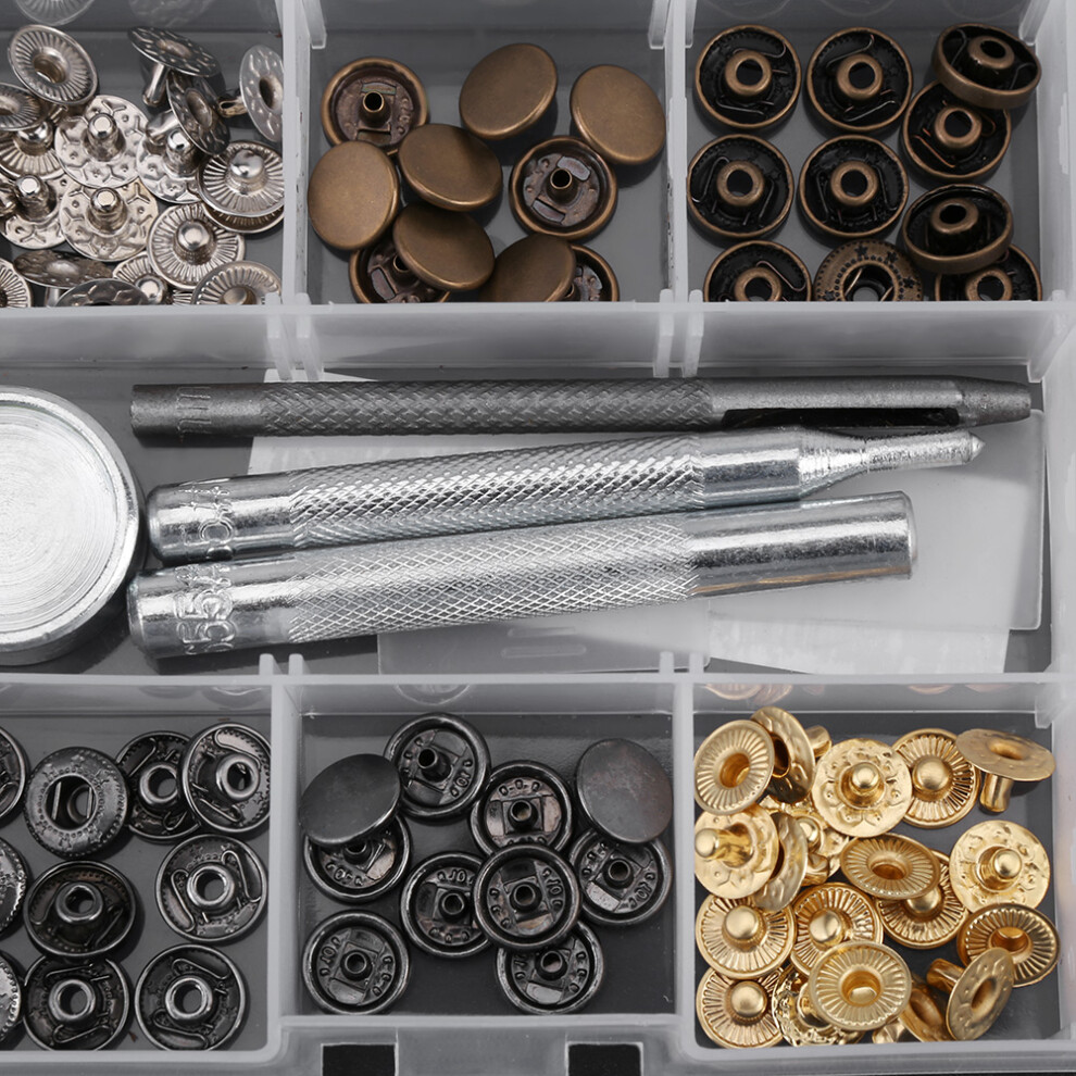 40 Sets 10MM Press Snap Buttons with Setting Tool Popper Fasteners for Apparel