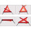 3 Pack Emergency Warning Triangle Kit with  DayNight Visibility and Foldable Stable Legs 3