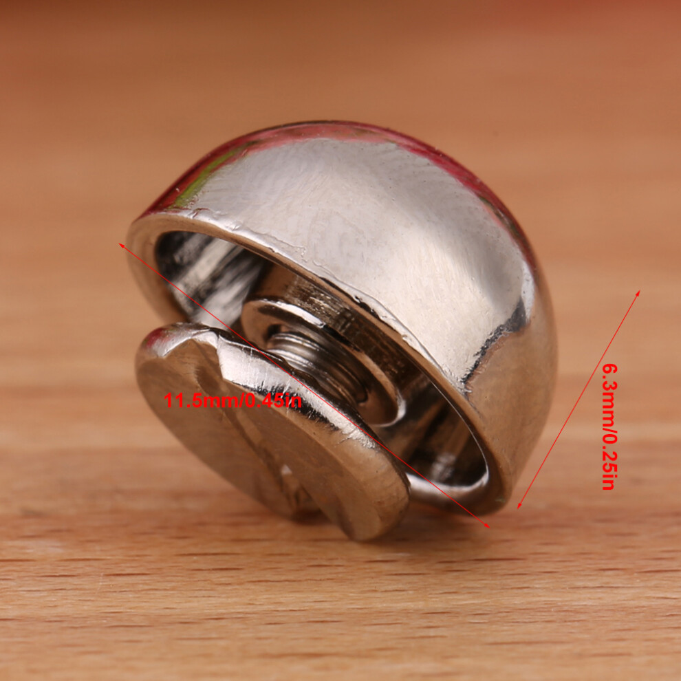 20Pcs Metal Mushroom Rivets For Leather Bag Shoes Belt Crafting Silver Finish 9411382810391