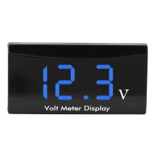 12V Digital LED Car Motorcycle Voltmeter Blue, 57*29*11mm