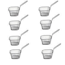 Daiosportswear Deal of the Day 8pc Electroplate Stainless Steel Mini Frying Net Block