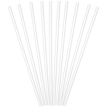 LHX Clear Silicone Smoothie Straws - 10 Reusable Flexible Straws for Drinks