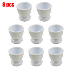 HARFELL 4/8pc White Egg Cup Holder Hard Soft Boiled Eggs Holders Cups Kitchen Breakfast