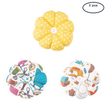 1Set Cloth Needle Pin Cushions with Cotton and Rubber Flower Mixed Color 89x34mm 86x33mm 89x34mm 3pcs/set