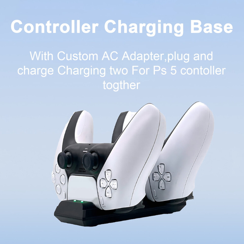 Susuchens Game Controller Charger Base With Non-Slip Pads Indicator Design Compact Wireless Charging Dock Station For Ps5 Light/Black 9389440736139