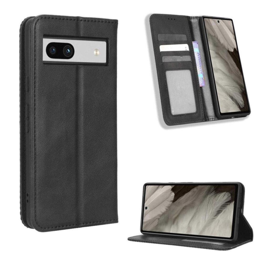 Case For Google Pixel 7A Magnetic Closure Wallet Pu Leather 9389440738164