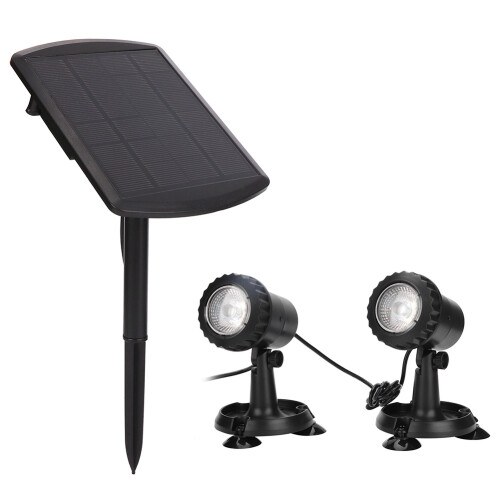Environmental Friendly Pond Light, Solar Powered Underwater Light For Pool, Landscape Lighting, Adjustable Lighting Angle, LED Spotlight With 2
